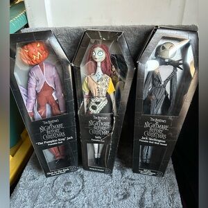 The Nightmare Before Christmas pose-able Doll Jack, Sally and the Pumpkin King